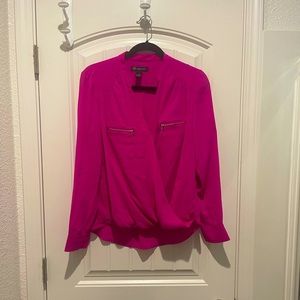 INC pink long sleeve shirt